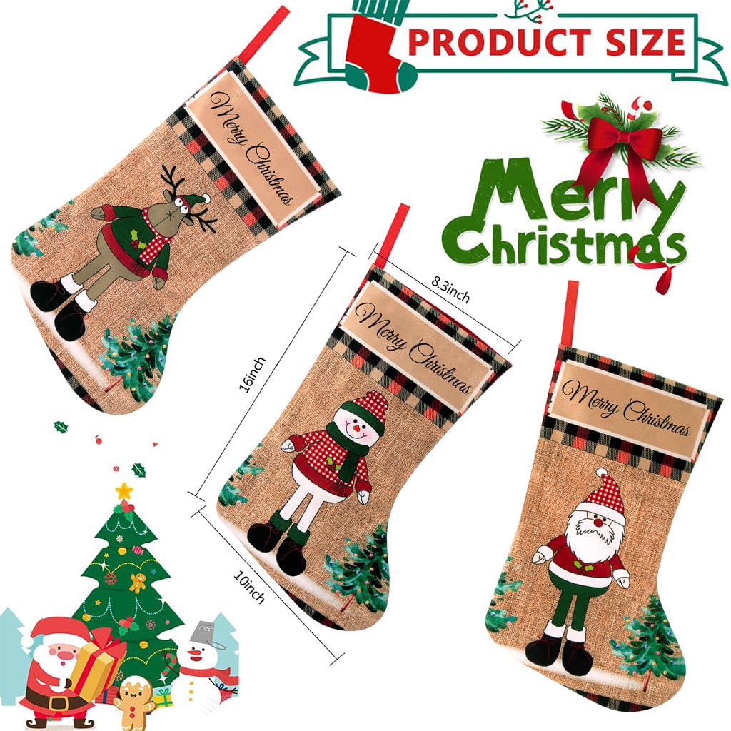 HASTHIP 3pcs Christmas Stocking 16 inch Linen Print Christmas Gift Stocking Hanging Christmas Stockings Gift Christmas Stocking Christmas Stocking for Window, Christmas Tree, Door, Christmas Party HASTHIP 3pcs Christmas Stocking 16 inch Linen Print Christmas Gift Stocking Hanging Christmas Stockings Gift Christmas Stocking Christmas Stocking for Window, Christmas Tree, Door, Christmas Party